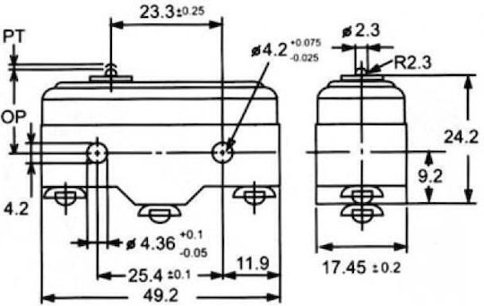 On-Off switch Limit Z-15G-B 1pcs