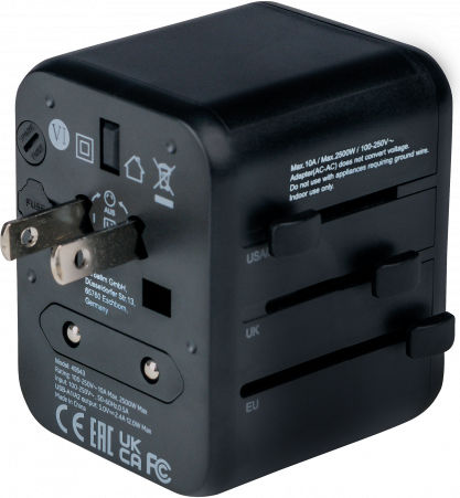Verbatim Socket Adapter to Universal with 2 USB Ports