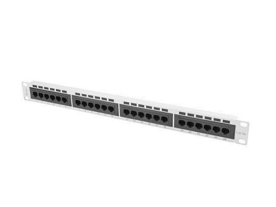 Lanberg Panou Patch pentru Rack 1U 19" 24 Porturi cat5e Gri