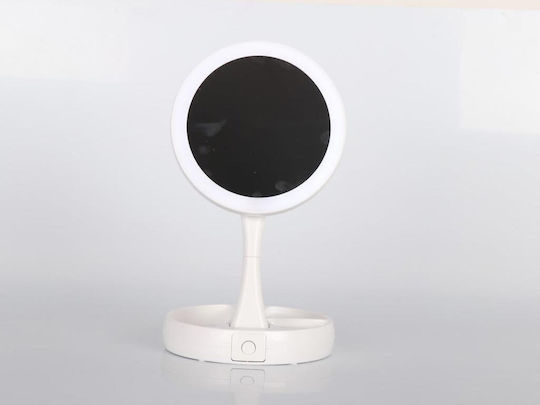 Cenocco Double Sided Lighted Tabletop Makeup Mirror Zoom x10 White