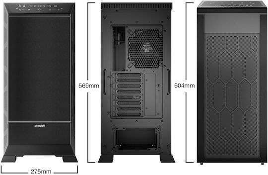 Be Quiet Dark Base Pro 901 Gaming Midi Tower Κουτί Υπολογιστή με Πλαϊνό Παράθυρο και RGB Φωτισμό Μαύρο