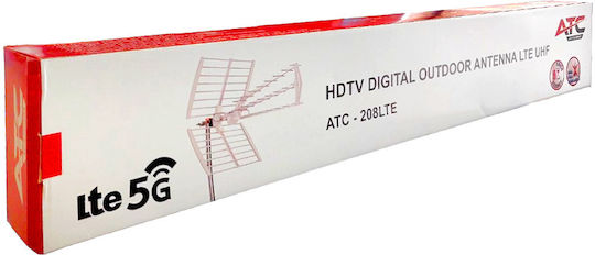 ATC 208 LTE UHF 18dB 03.001.0008 ATC-208 Externă Antena TV (nu Necesită Alimentare) Albă