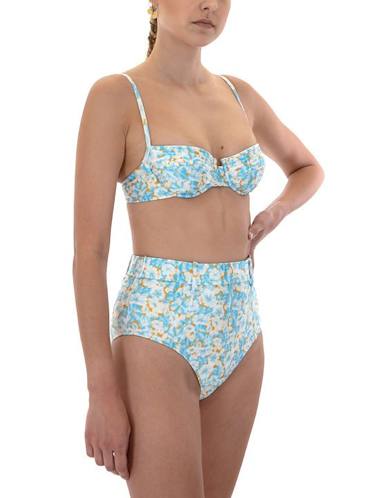 Bikini Slip Ψηλόμεσο Γαλάζιο