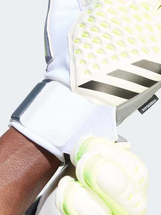 adidas Predator Match Fingersave Γάντια Τερματοφύλακα Ενηλίκων Λευκά