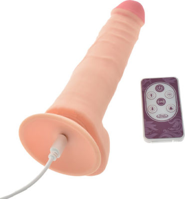 STD Realistic Vibrator with Remote Control ROM20643 Flesh