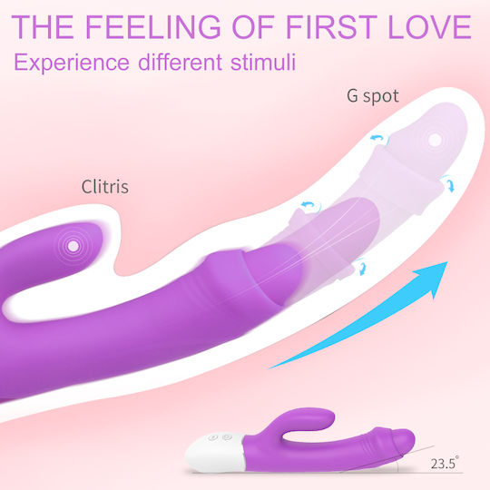 La Lolita Amsterdam Josua Vibrator Iepurele 22cm Fuchsia