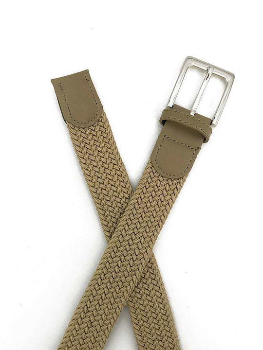 Elastisch Herren Gürtel Gestrickt Coffee Open