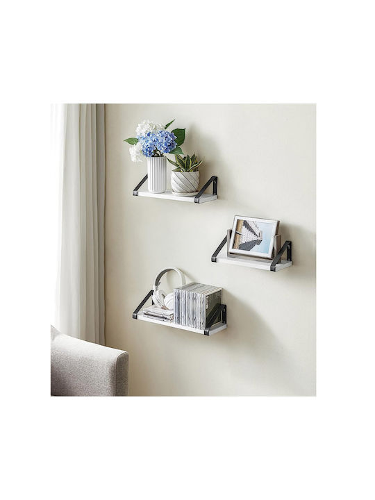 White Wall Shelves (3 Pieces) 40x12x11cm