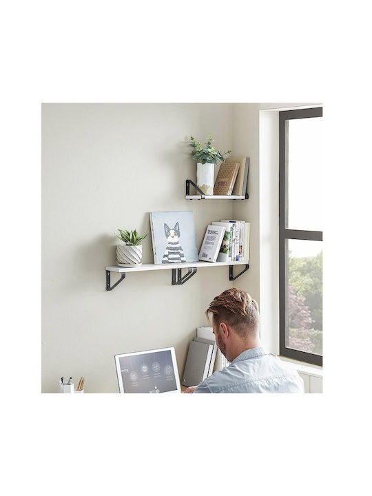 White Wall Shelves (3 Pieces) 40x12x11cm