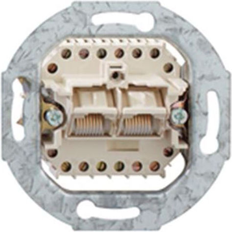 Abb Doppelter Mechanismus Netzwerksteckdose RJ45 13016