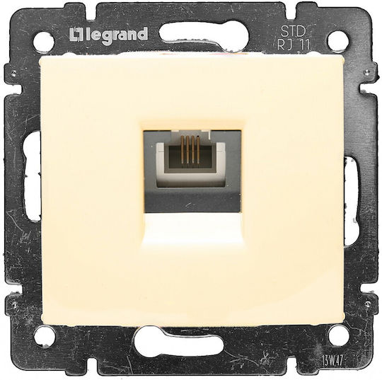 Legrand Valena Einzeln Netzsteckdose RJ45 ohne Rahmen Typ Cat6 in Beige Farbe 774146