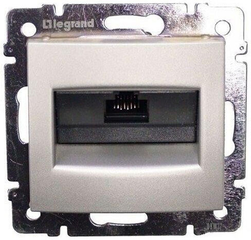 Legrand Valena Front Single Network Socket RJ45 Silver 770141