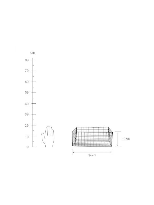 Butlers Raft Suport Organizare Metalic 34x24 cm Negru