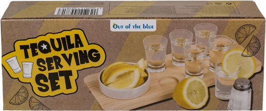 Out of the Blue Σφηνοπότηρα από Γυαλί σε Κίτρινο Χρώμα 6τμχ