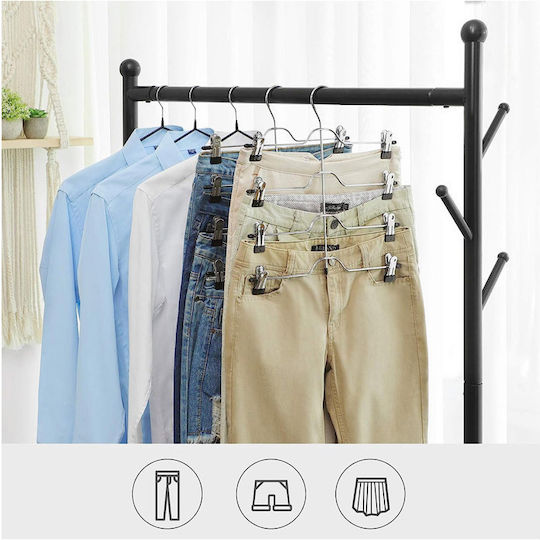 Songmics Kleiderschrankaufzug für Hosen Metallisch Silber CRI042BK 3Stück