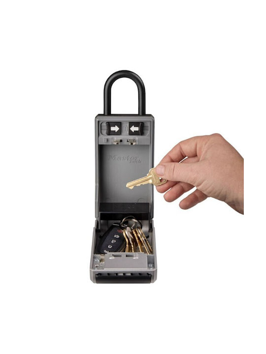 Master Lock 5480EURD Combination Key Holder with Horseshoe Metallic and Combination Dial 7.6x4.3x19.6cm