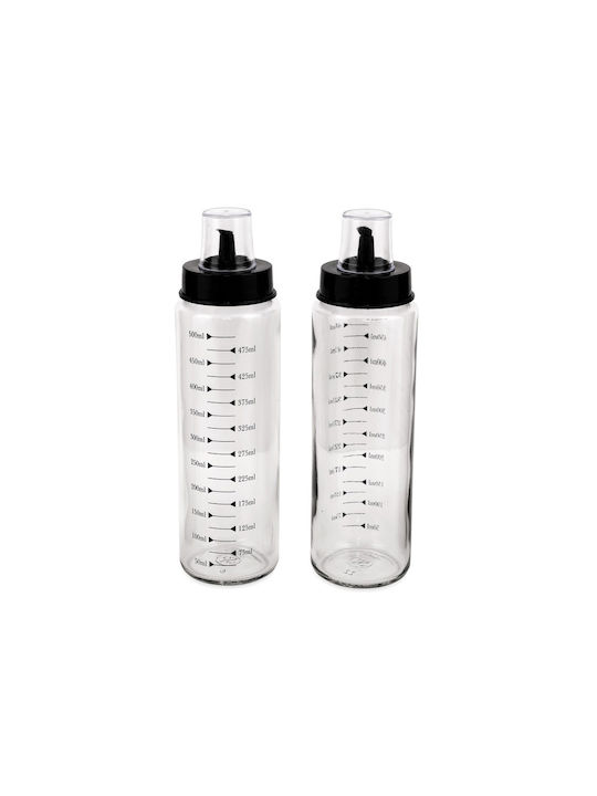 Öl- & Essigspender-Set Glas mit Ausgießer 500ml