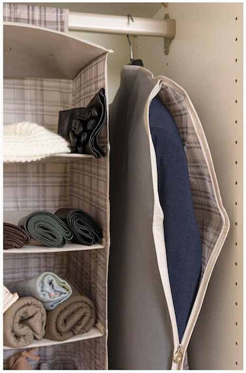 Ordinett Fabric Hanging Shelf for Clothes Suit Coat 60x60x135cm