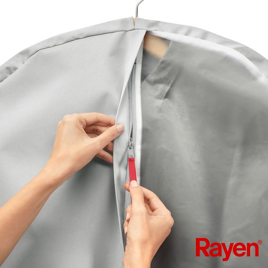 Rayen Fabric Hanging Storage Case For Clothes in White Color 60x135x135cm 1pcs