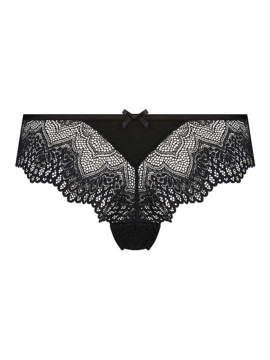 Hunkemöller Damen Brasilien mit Spitze Schwarz