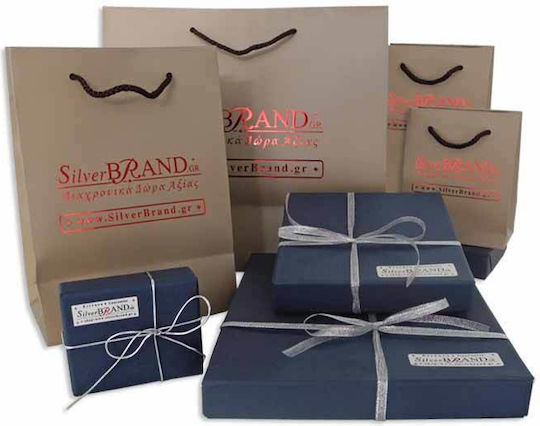 SilverBrand.gr χάντρες Κομπολόι με 15 Χάντρες με Φούντα Καφέ