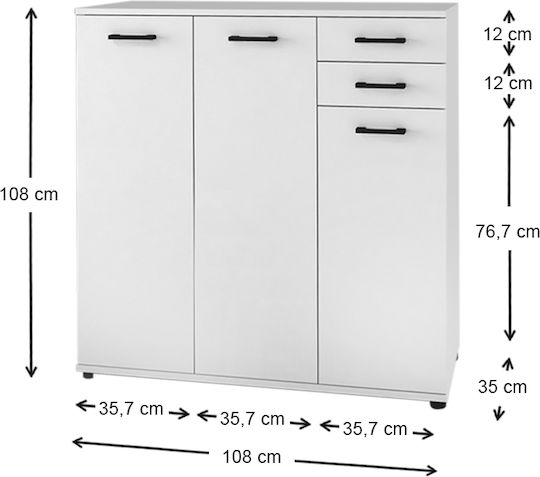 Дървен Обувна рафт Polly 108x35x108см