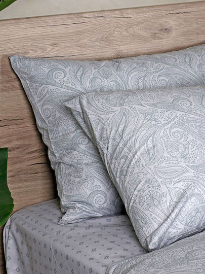Sunshine Sheet Sets Double with Elastic 150x205+30cm. Cotton Feelings 2040 Grey 4pcs