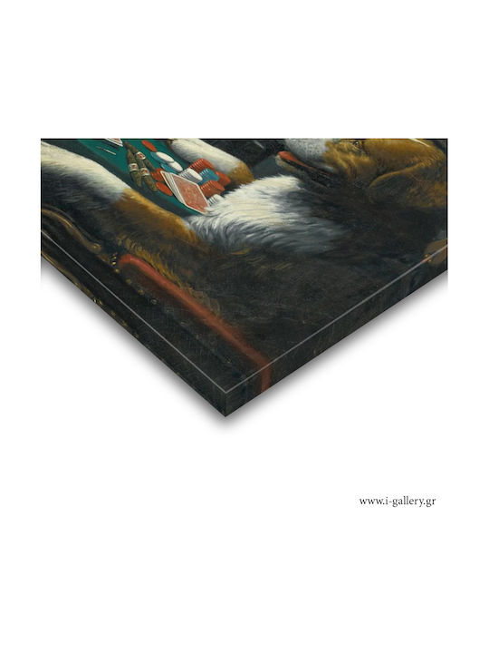 I-gallery Poker Game Coolidge Πίνακας σε Καμβά 70x50cm