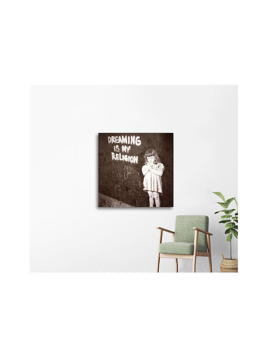 I-gallery Dreaming Is My Πίνακας Αντίγραφο του Banksy σε Καμβά 20x20cm