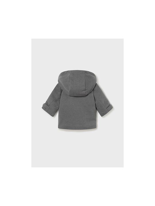 Mayoral Kids Coat Montgomery Short with Hood GREY