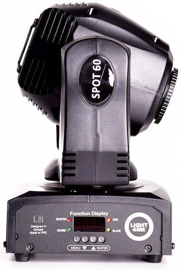 Light4me Φωτορυθμικό Spot LED DMX με Ρομποτική Κεφαλή Mini Spot 60 Moving Head Ψυχρό Λευκό