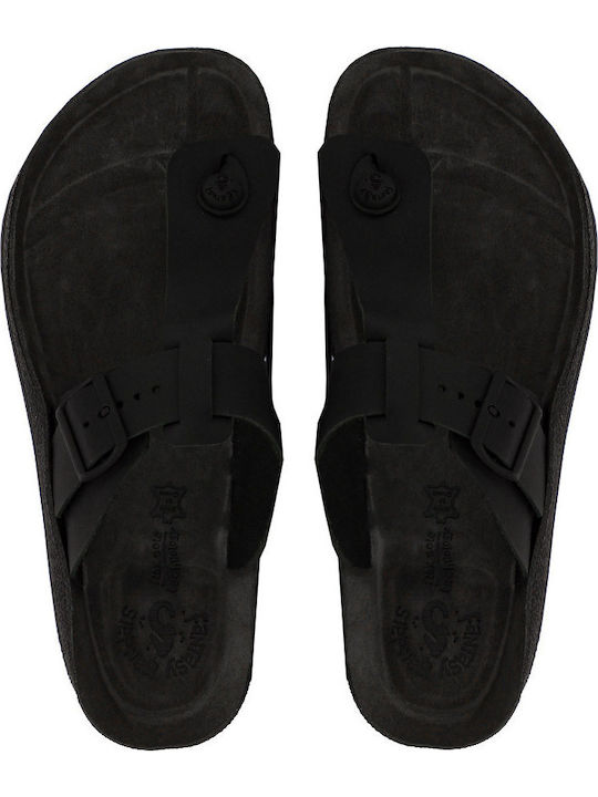 Adonis Leder Herrensandalen in Schwarz Farbe