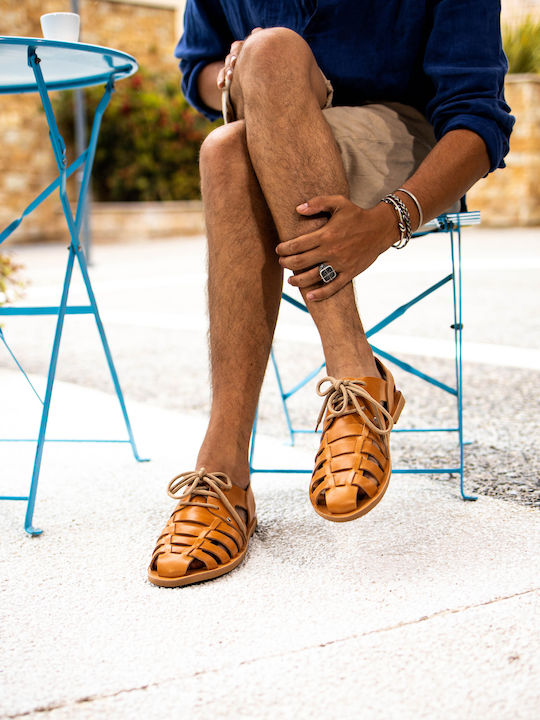 Βάκχος Men's Sandals Brown
