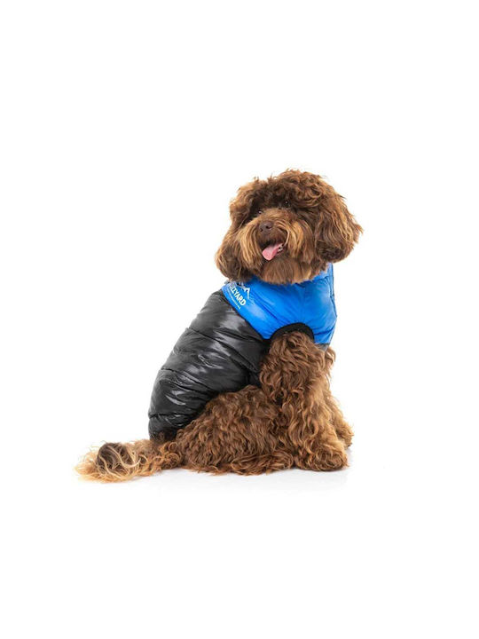 Fuzzyard East Harlem Blue Waterproof / Windproof Dog Coat Small with 36cm Back Length
