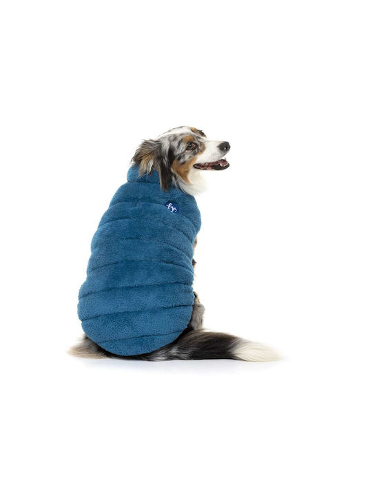 Fuzzyard Haine pentru câini Fleece Albastru Mici cu Lungimea Spateului 26 cm