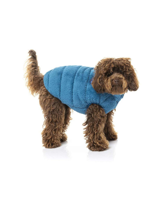 Fuzzyard Haine pentru câini Fleece Albastru Mici cu Lungimea Spateului 26 cm