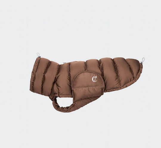 Cloud7 Hundemantel Wasserdicht Braun mit Rückenlänge 57 cm.