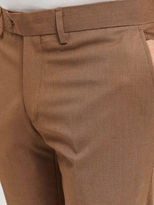 Aristoteli Bitsiani Men's Trousers in Slim Fit Brown