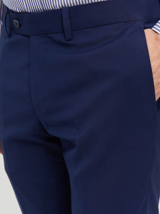 Aristoteli Bitsiani Men's Trousers in Slim Fit Navy Blue