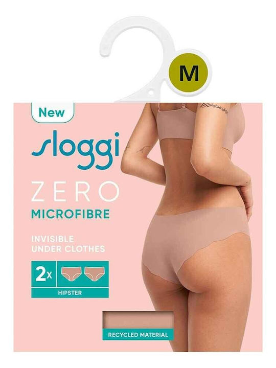 Zero Microfibre H Hipster Damen Slip 2Pack Nahtlos Beige