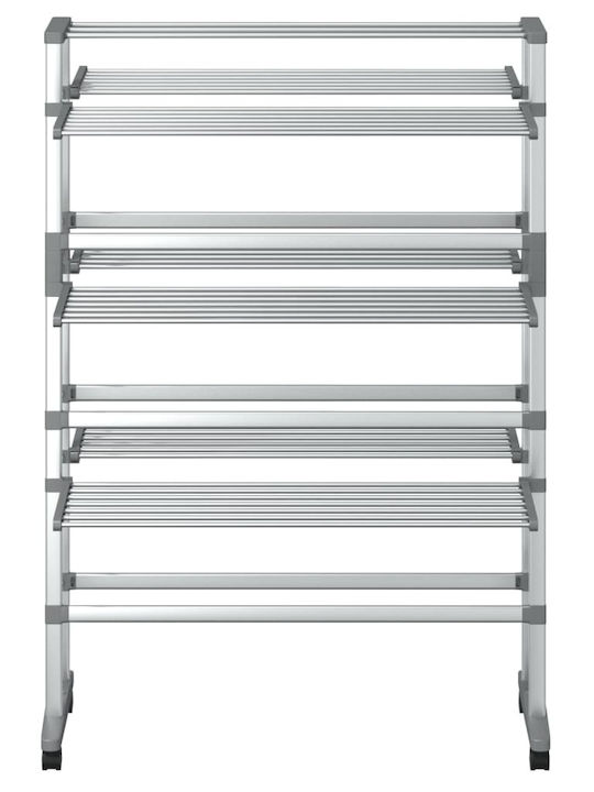 vidaXL Folding Floor Clothes Drying Rack Made of Aluminum with 36m Hanging Length