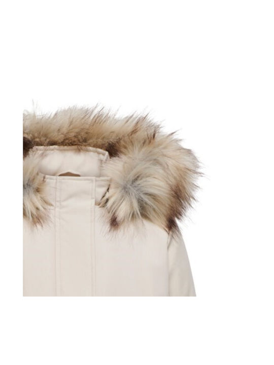 Kids Only Kinderparka Lang mit Kapuze Beige