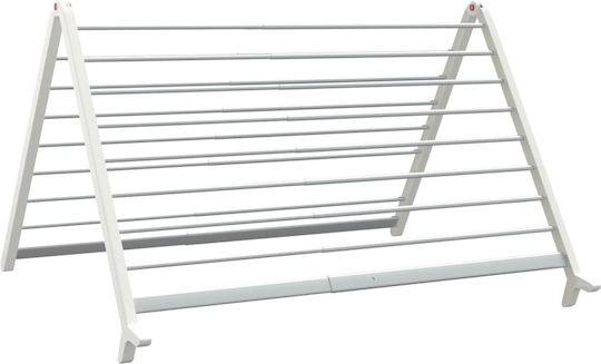 vidaXL Klappbarer Boden-Kleiderständer aus Aluminium mit Aufhängelänge 15,2 m