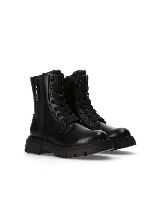 Tommy Hilfiger Kids Boots with Zipper Black