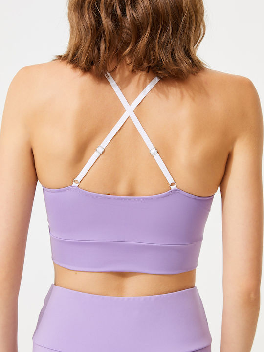 CottonHill Women's Sports Bra with Removable Padding Lilac