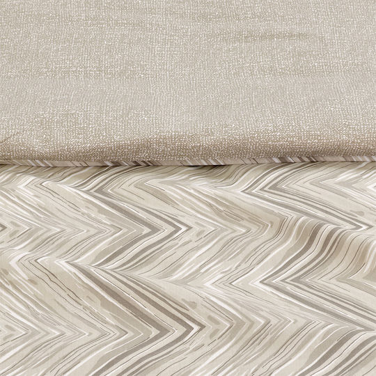 Lino Home Iconic Κουβερλί Μονό Βαμβακερό Μπεζ 160x240cm