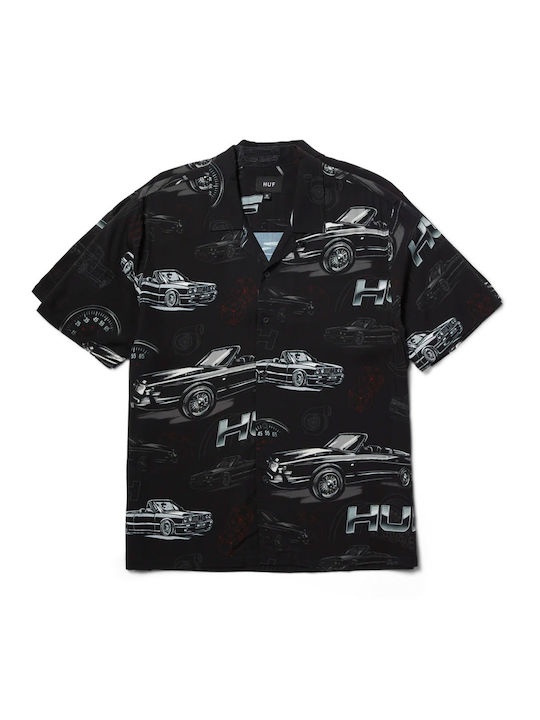 HUF Men's Shirt Short Sleeve Black