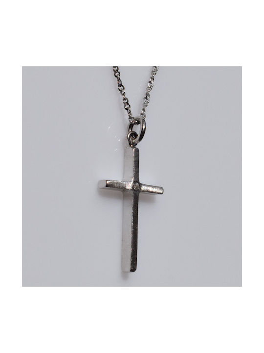 Bizoutaki Cross from Rose Silver with Chain