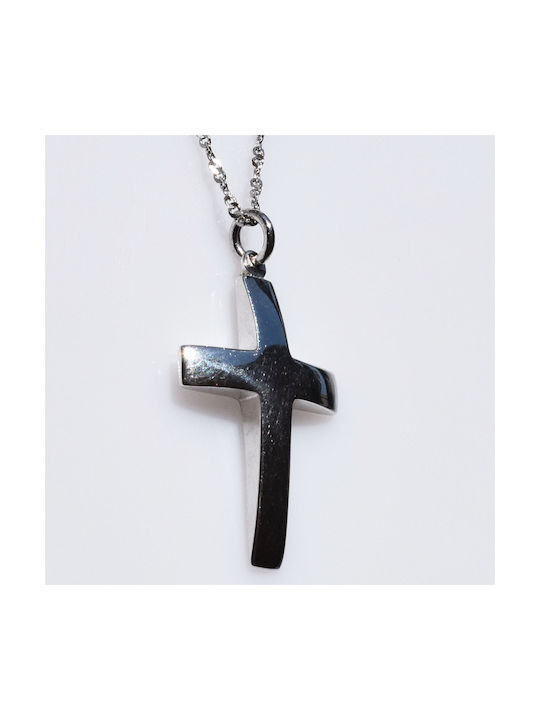 Bizoutaki Cross from Rose Silver with Chain