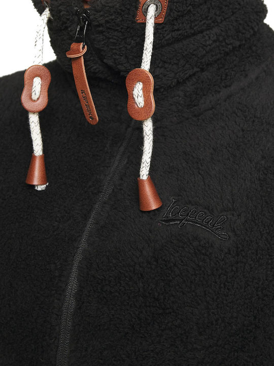 Karmen Women's Cardigan with Zipper Black